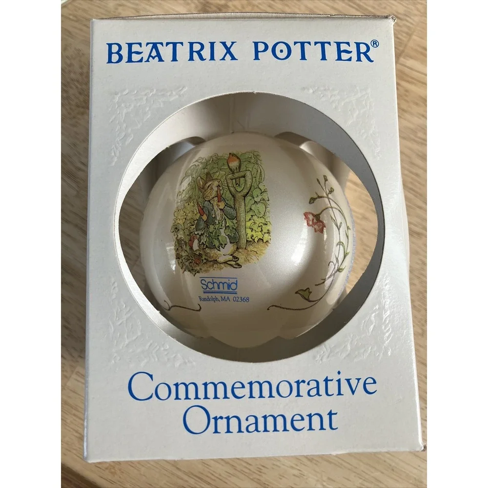 BEATRIX POTTER‎ Schmid Keepsake 1993 PETER RABBIT Glass Ball CHRISTMAS ORNAMENT